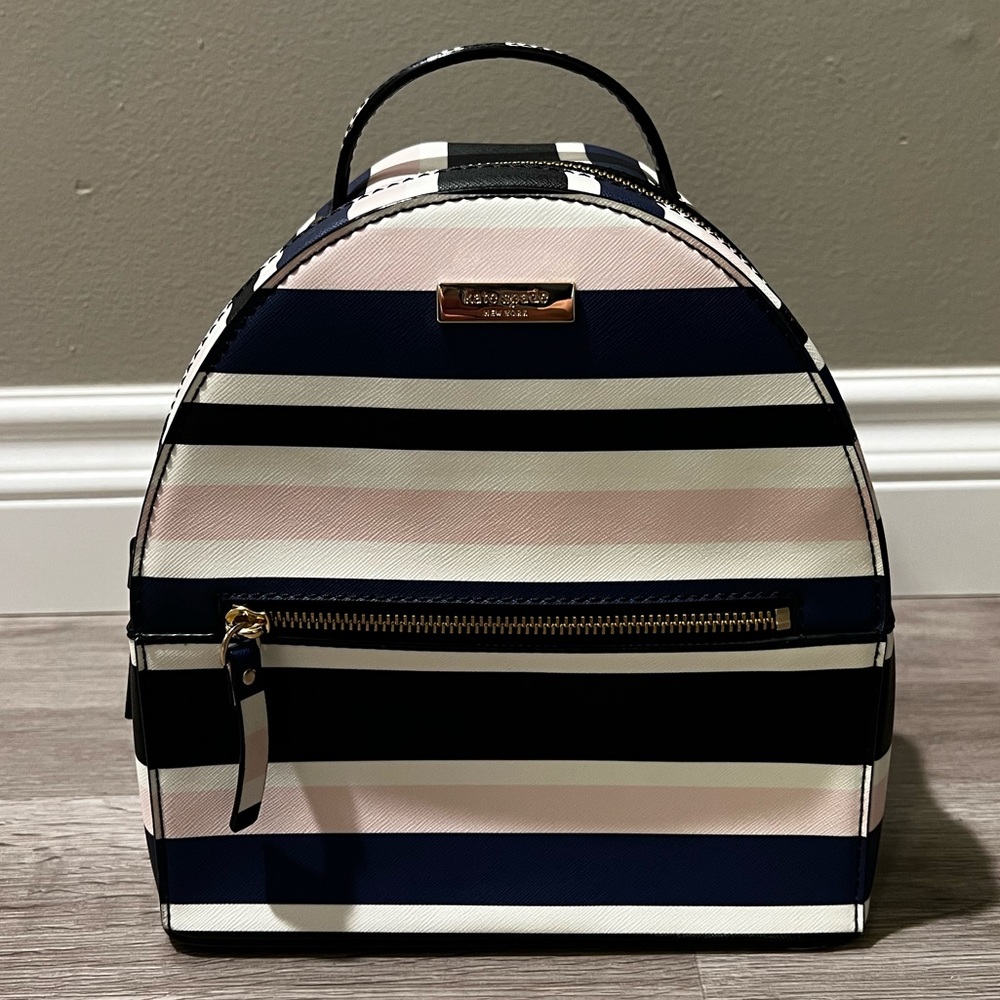 Kate Spade ♠️ striped Laurel Way mini backpack